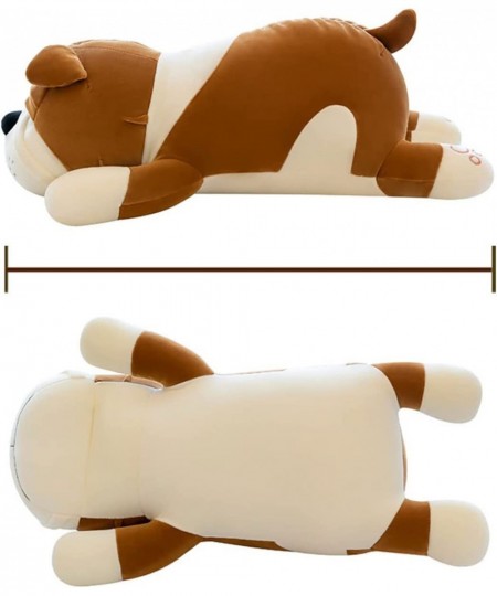 Plush Dog Big Doll Cute Cartoon Soft Dog Big Pillow Long Throw Sleeping Pillow Doll Toy Pillow Plush Puppy Brown 31.4in/80cm ...