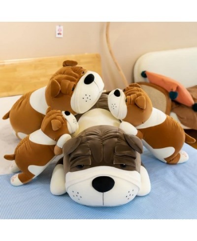 Plush Dog Big Doll Cute Cartoon Soft Dog Big Pillow Long Throw Sleeping Pillow Doll Toy Pillow Plush Puppy Brown 31.4in/80cm ...