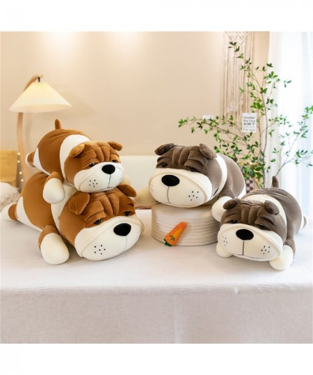 Plush Dog Big Doll Cute Cartoon Soft Dog Big Pillow Long Throw Sleeping Pillow Doll Toy Pillow Plush Puppy Brown 31.4in/80cm ...