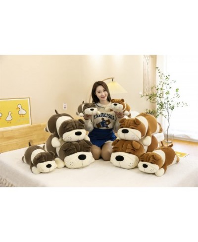 Plush Dog Big Doll Cute Cartoon Soft Dog Big Pillow Long Throw Sleeping Pillow Doll Toy Pillow Plush Puppy Brown 31.4in/80cm ...