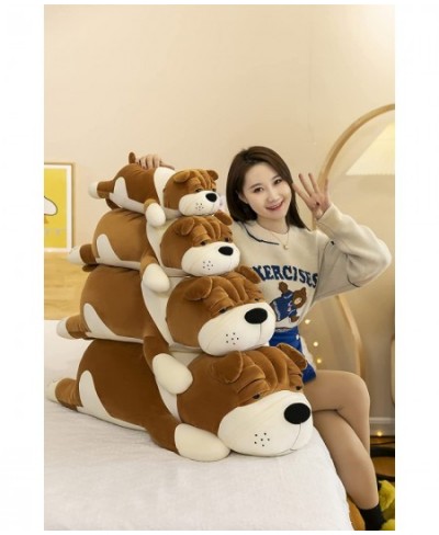 Plush Dog Big Doll Cute Cartoon Soft Dog Big Pillow Long Throw Sleeping Pillow Doll Toy Pillow Plush Puppy Brown 31.4in/80cm ...