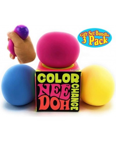 Schylling Color Change Groovy Glob! Squishy Squeezy Stretchy Stress Balls Blue Yellow & Pink Complete Gift Set Party Bundle -...