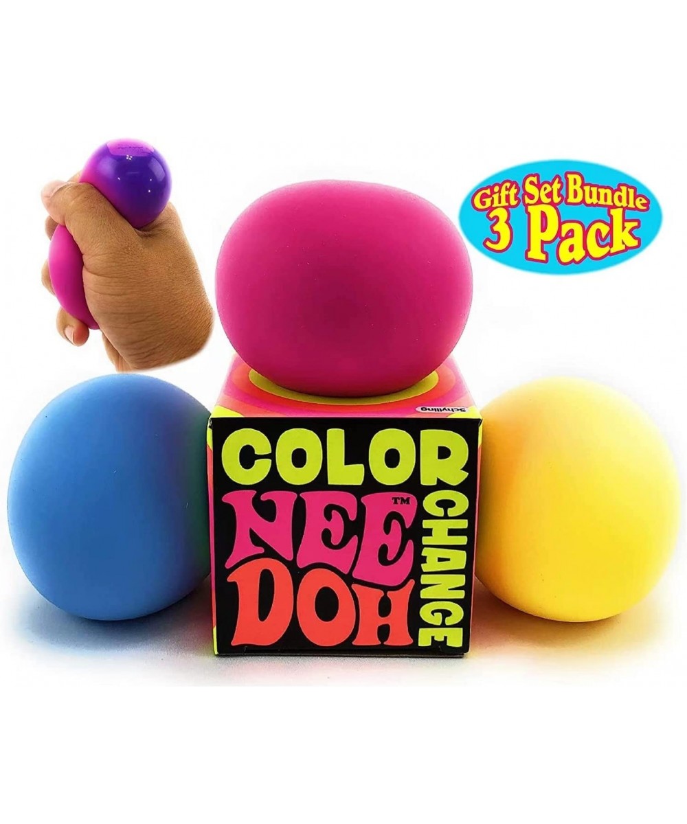 Schylling Color Change Groovy Glob! Squishy Squeezy Stretchy Stress Balls Blue Yellow & Pink Complete Gift Set Party Bundle -...