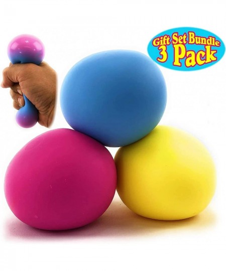 Schylling Color Change Groovy Glob! Squishy Squeezy Stretchy Stress Balls Blue Yellow & Pink Complete Gift Set Party Bundle -...