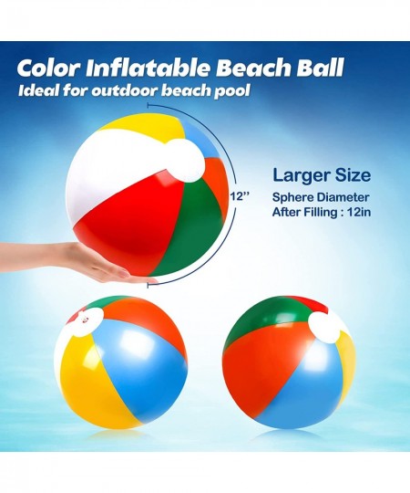 Beach Balls Bulk Inflatable Beach Ball for Kids Pool Party Favors Summer Water Toy Fun Play Outdoor Games Activities - Classi...