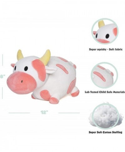 Pink Cow Plush Toy - 10 Inches Plushie Stuffed Animal - Hug and Cuddle with Squishy Soft Fabric and Stuffing - Cute Cow Gift ...