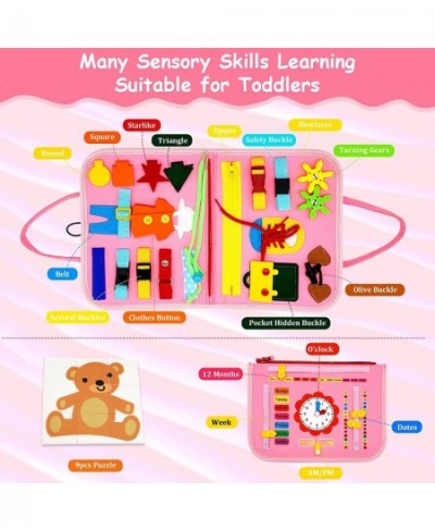 Busy Board Montessori Toys for Toddlers 25 in 1 Preschool Educational Activities Developing Sensory Basic Life-Skills Learnin...