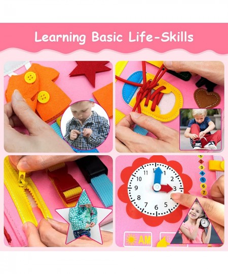 Busy Board Montessori Toys for Toddlers 25 in 1 Preschool Educational Activities Developing Sensory Basic Life-Skills Learnin...