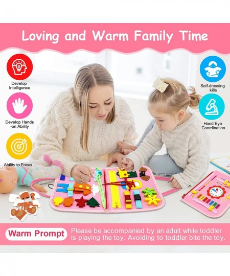 Busy Board Montessori Toys for Toddlers 25 in 1 Preschool Educational Activities Developing Sensory Basic Life-Skills Learnin...