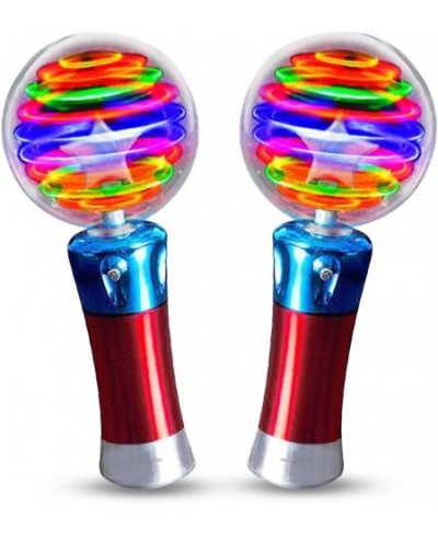 7.5 Inch Light Up Magic Ball Toy Wands for Kids Set of 2 Flashing LED Wands for Boys and Girls Thrilling Spinning Light Show ...