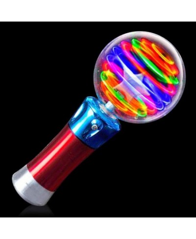 7.5 Inch Light Up Magic Ball Toy Wands for Kids Set of 2 Flashing LED Wands for Boys and Girls Thrilling Spinning Light Show ...