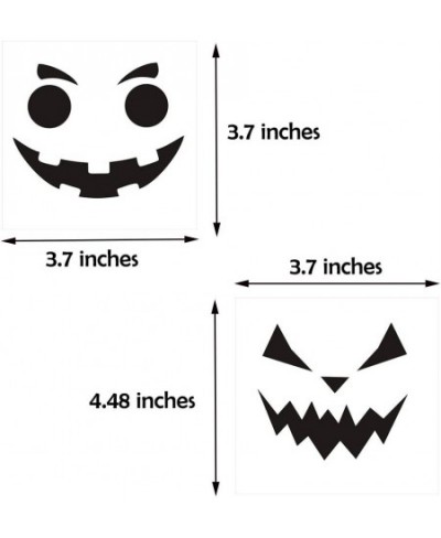 Pumpkin Decorating Stickers Kits Props Etching Pumpkin Template 18 Sheets Make Your Own Jack-O-Lantern Face Craft Decals Hall...