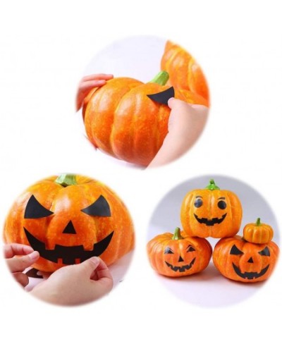 Pumpkin Decorating Stickers Kits Props Etching Pumpkin Template 18 Sheets Make Your Own Jack-O-Lantern Face Craft Decals Hall...