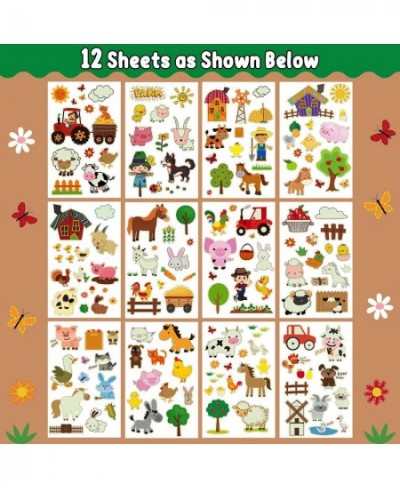 165 Styles Glow Farm Animal Birthday Party Supplies Temporary Tattoos for Kids Luminous Farm Party Decorations Favors Glow Fa...