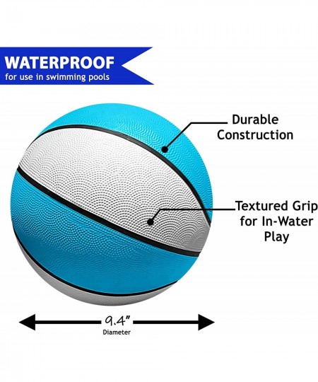 Official Size Pool Basketball | Perfect Water Basketball for Swimming Pool Basketball Hoops & Pool Games Regulation Size 7 Wa...