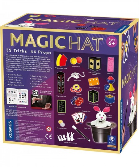 Magic Hat with 35 Tricks | 24-Page Illustrated Instruction in Full Color | for Magicians Ages 6+ $56.81 - Magic Kits & Access...