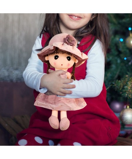 Soft Baby Doll with Clothes 17.7 Cute Rag Doll Ragdoll Plush Stuffed Toy with Hat Skirt Handmade Princess Plush Toy Baby Girl...