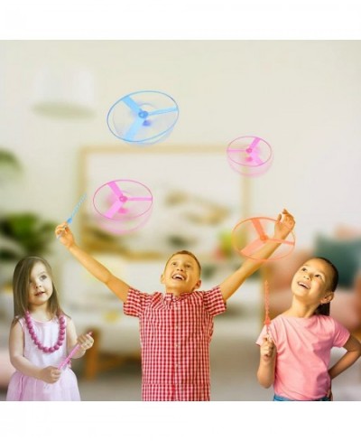 Flying Helicopter Toy 20 Pack Hand The Rotating Circle Helicopter Bamboo Dragonfly Hand Rub Plastic Propeller for Outdoor Toy...