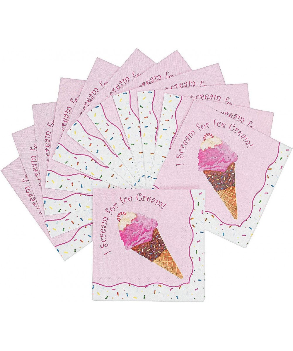 I Scream For Ice Cream Beverage Napkins for Birthday - Party Supplies - Print Tableware - Print Napkins - Birthday - 16 Piece...