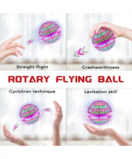 Flying Ball Toy Globe 360°Rotating Hand Controlled Flying Orb Ball Toys Magic Led Lights Controller Mini Drone Flying Toy Boo...