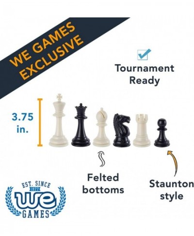 Best Value Tournament Chess Set - Staunton Chess Pieces and Green Roll-Up Vinyl Chess Board $43.18 - Board Games