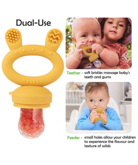 Baby Food Feeder Fruit Feeder Pacifier Silicone Baby Feeder for Babies Infant 4 Months+ BPA Free (1 Pack Mustard) $32.60 - Ba...