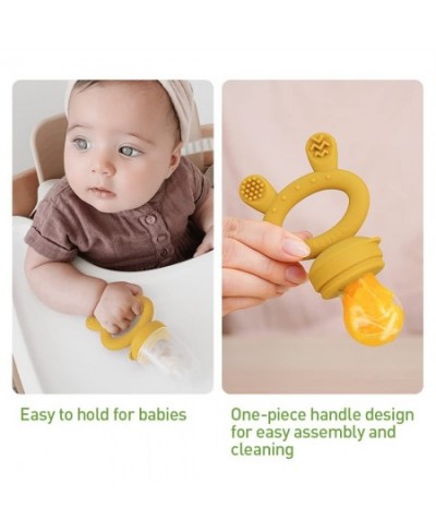 Baby Food Feeder Fruit Feeder Pacifier Silicone Baby Feeder for Babies Infant 4 Months+ BPA Free (1 Pack Mustard) $32.60 - Ba...