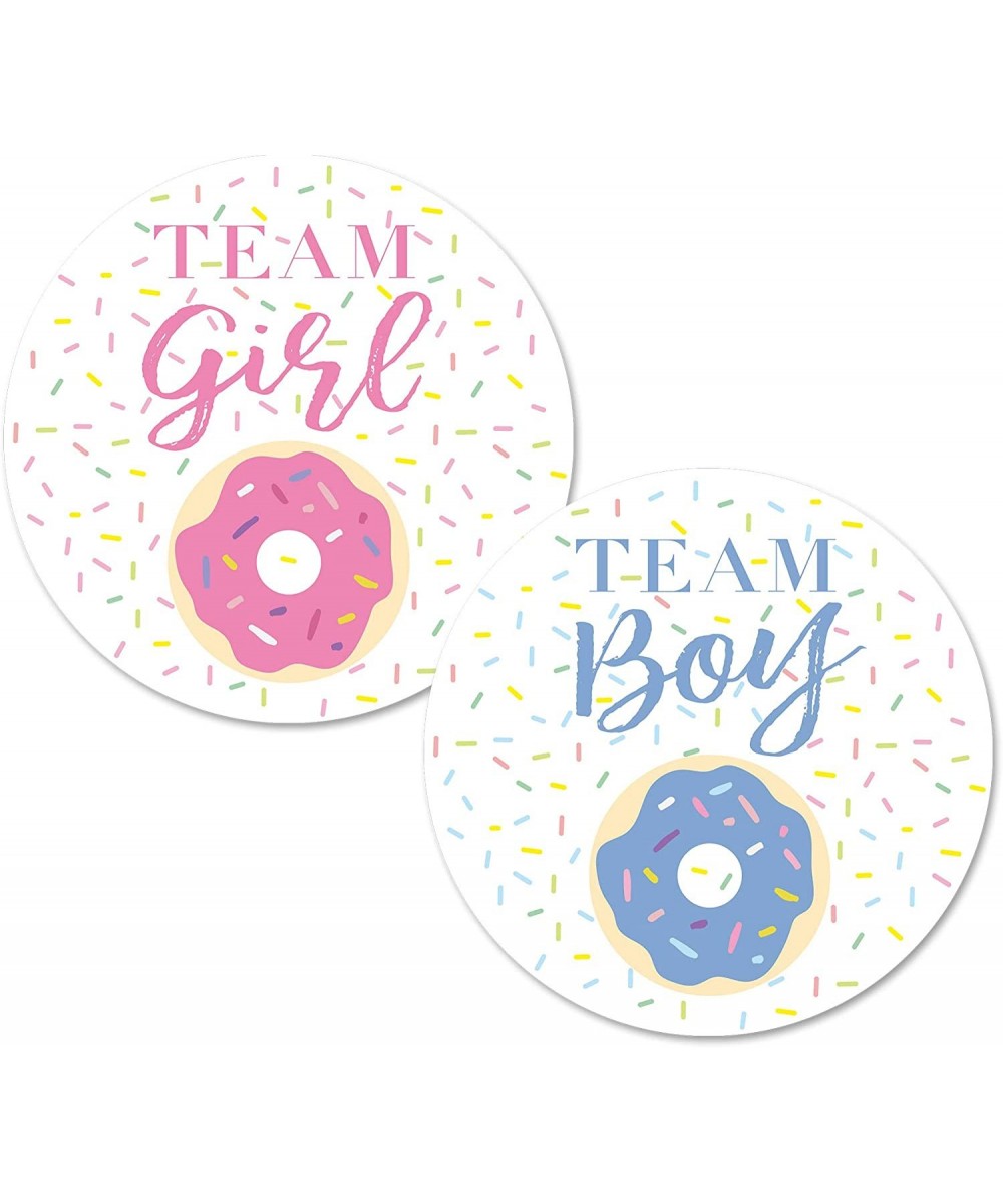 Donut Gender Reveal Stickers 40 2inch Team Girl Team Boy Baby Shower Party Sticker Labels $18.85 - Kids' Stickers