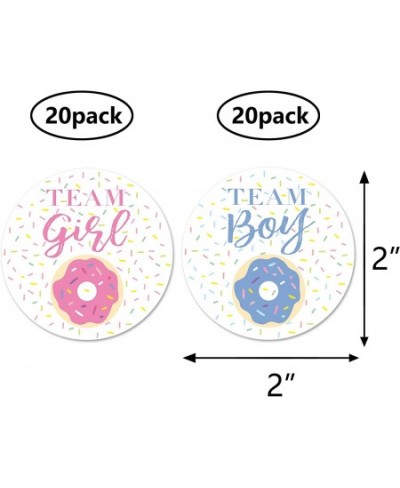 Donut Gender Reveal Stickers 40 2inch Team Girl Team Boy Baby Shower Party Sticker Labels $18.85 - Kids' Stickers