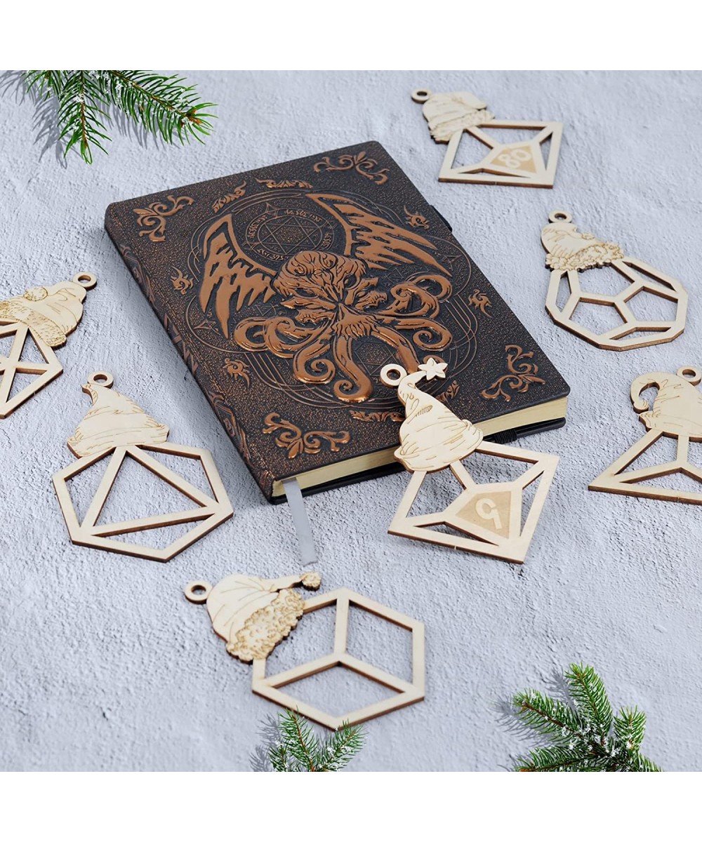 DND Campaign Journal + DND Polyhedral Dice with Christmas Hat Ornament Set of 7 $41.92 - Game Accessories