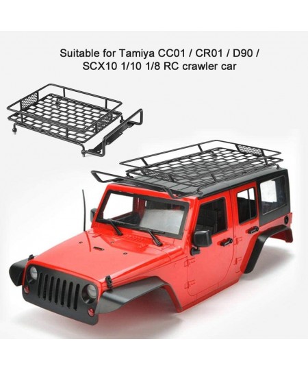 RC Roof Rack Luggage Model Vehicle Accessory Steel Luggage Tray Roof Rack for 1/10 RC Crawler Car(L) $23.06 - Remote & App Co...