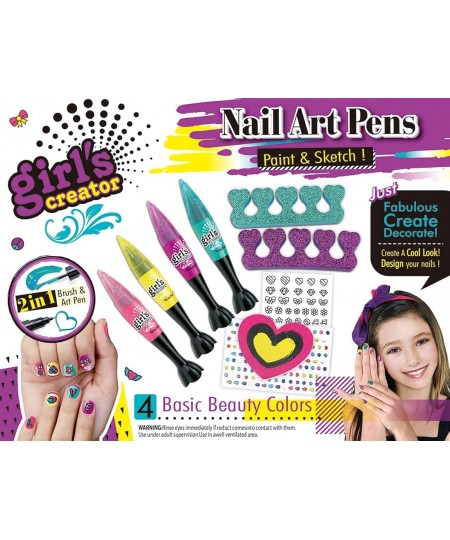 Nail Art Pens Paint and Sketch Set Emoji Pedicure and Manicure Kit - Girls from 6 - 10 $41.25 - Kids' Dress-Up Accessories