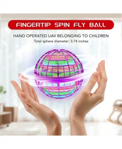 Flying Ball Toy Globe 360°Rotating Hand Controlled Flying Orb Ball Toys Magic Led Lights Controller Mini Drone Flying Toy Boo...