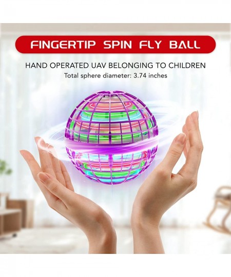 Flying Ball Toy Globe 360°Rotating Hand Controlled Flying Orb Ball Toys Magic Led Lights Controller Mini Drone Flying Toy Boo...