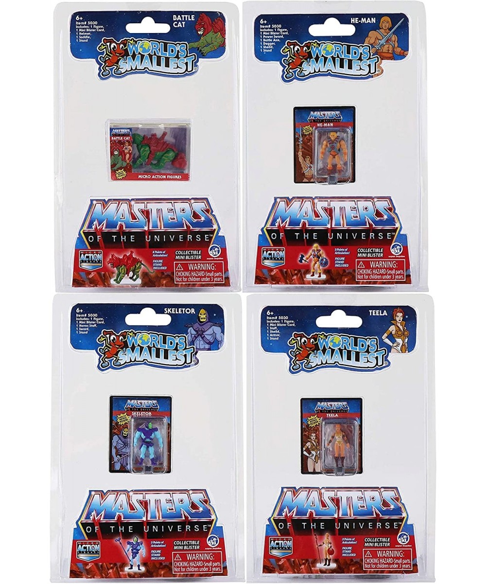 Masters of The Universe Bundle Set of 4 Mini Figures - He-Man - Skeletor - Teela - Battle Cat $44.29 - Action Figures