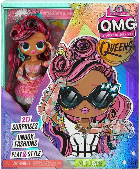 LOL OMG Queens Miss Divine Doll with 20 Surprises Including Outfit and Accessories for Fashion Toy Girls Ages 3 and up 10-inc...