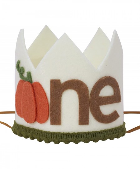 Pumpkin 1st Birthday Crown for Boys- Pumpkin Birthday Decorations for Boys 1st Birthday Hat First Birthday Decorations Boy Ca...