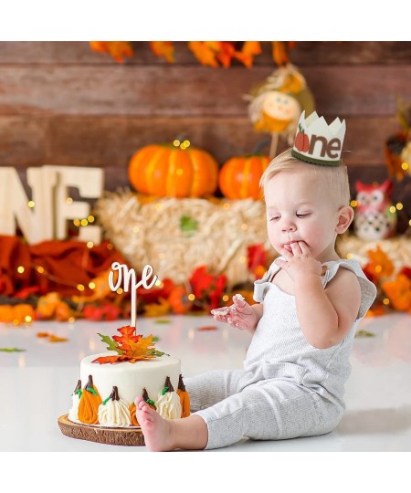 Pumpkin 1st Birthday Crown for Boys- Pumpkin Birthday Decorations for Boys 1st Birthday Hat First Birthday Decorations Boy Ca...