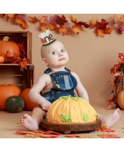 Pumpkin 1st Birthday Crown for Boys- Pumpkin Birthday Decorations for Boys 1st Birthday Hat First Birthday Decorations Boy Ca...