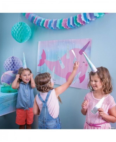 Pin The Horn on The Narwhal Party Game for Kids - Includes Blindfold Poster and 12 Horns - Birthday Party Games $15.38 - Kids...