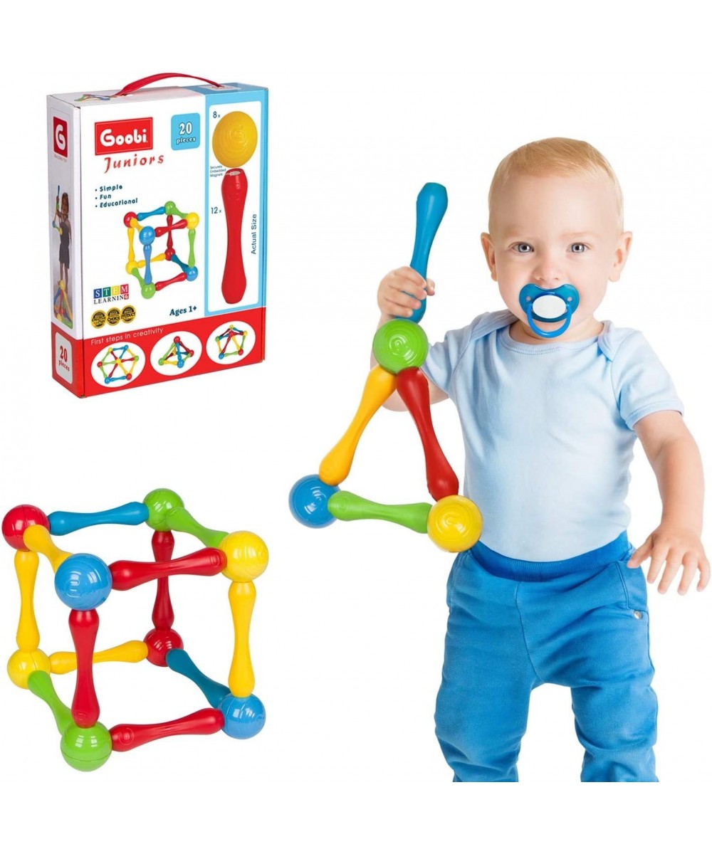 20 Piece Construction Set Large Building Blocks Developmental Play Sticks STEM Learning Vibrant Colors Creativity Imagination...