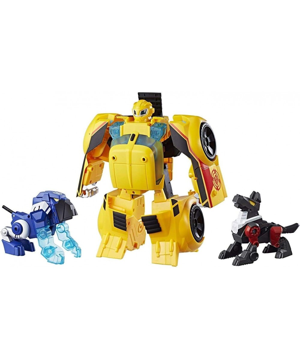 Transformers Rescue Bots Bumblebee Rescue Guard 10-Inch Converting Toy Robot Action Figure Lights and Sounds Toys for Kids Ag...