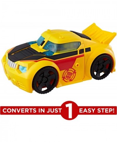 Transformers Rescue Bots Bumblebee Rescue Guard 10-Inch Converting Toy Robot Action Figure Lights and Sounds Toys for Kids Ag...