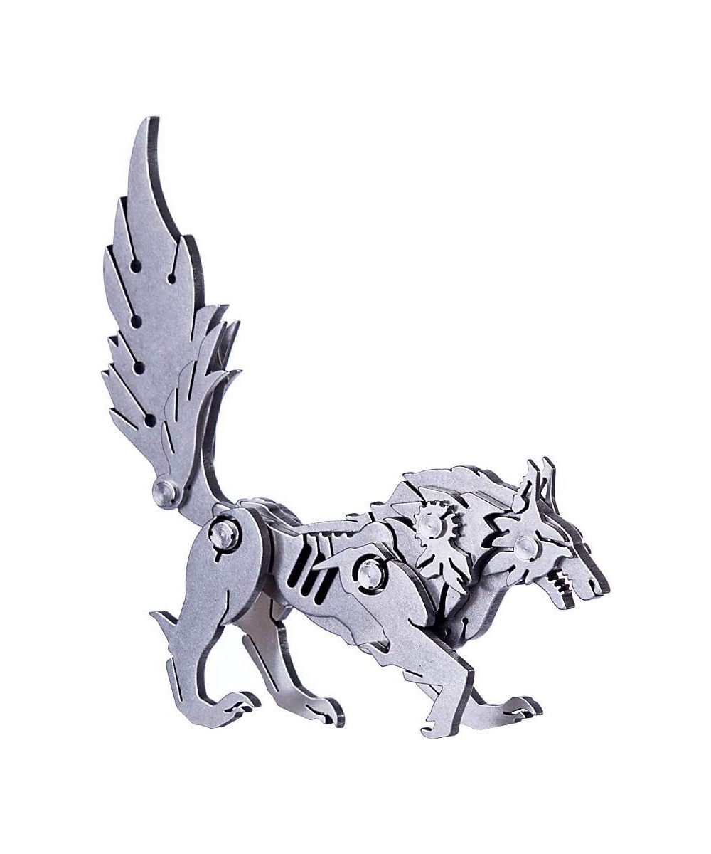 DIY 3D Puzzles Assembly Metal Model Kits for Adult Detachable 3D Jigsaw Puzzles Ornament for Desk (Wolf) $24.35 - 3-D Puzzles