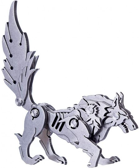 DIY 3D Puzzles Assembly Metal Model Kits for Adult Detachable 3D Jigsaw Puzzles Ornament for Desk (Wolf) $24.35 - 3-D Puzzles