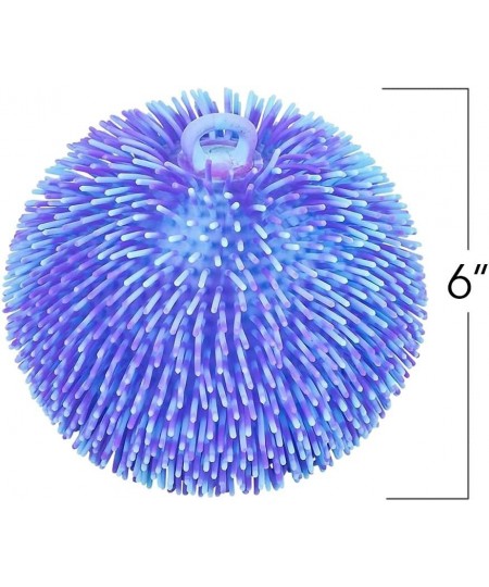 Tie Dye Puffer Ball with Hanging Loop Spiky Stress Relief Balls 6 Inch Squeeze Fidget Toys for Kids Calming Sensory Balls for...