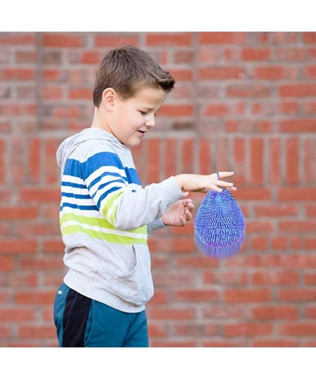 Tie Dye Puffer Ball with Hanging Loop Spiky Stress Relief Balls 6 Inch Squeeze Fidget Toys for Kids Calming Sensory Balls for...