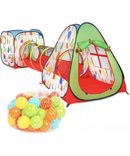 Kid's Pop up Tent/Tunnel Playhouse for Indoor and Outdoor Play 50 Balls and Carry Bag Included $60.12 - Kids' Play Tents & Tu...