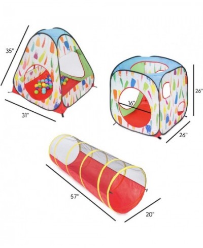 Kid's Pop up Tent/Tunnel Playhouse for Indoor and Outdoor Play 50 Balls and Carry Bag Included $60.12 - Kids' Play Tents & Tu...