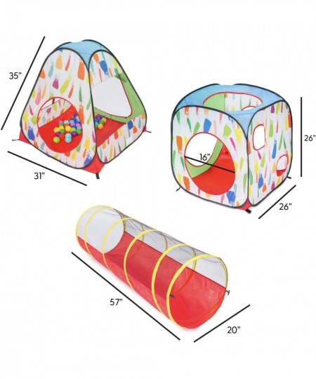 Kid's Pop up Tent/Tunnel Playhouse for Indoor and Outdoor Play 50 Balls and Carry Bag Included $60.12 - Kids' Play Tents & Tu...